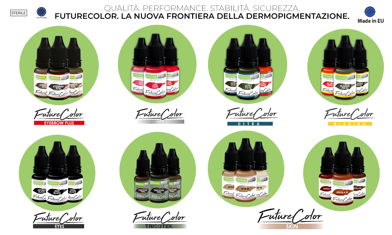 Pigmenti Per Dermopigmentazione Dermakte. Acquista la nuova linea di pigmenti professionali per trucco permanente e semipermanente.